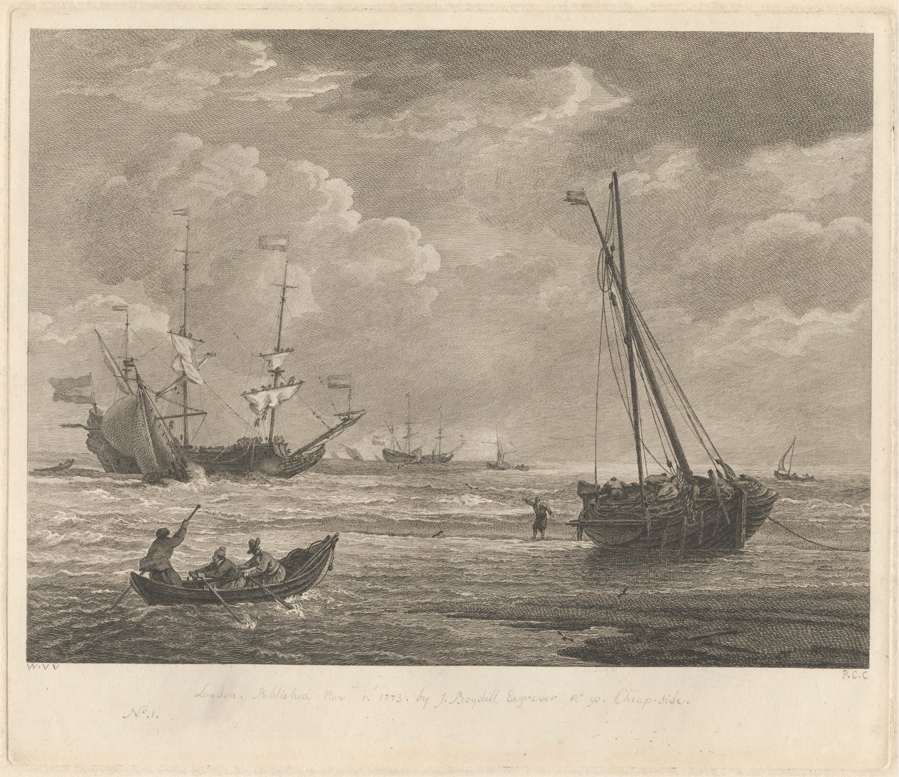 Studio marino n. 1 da Pierre Charles Canot