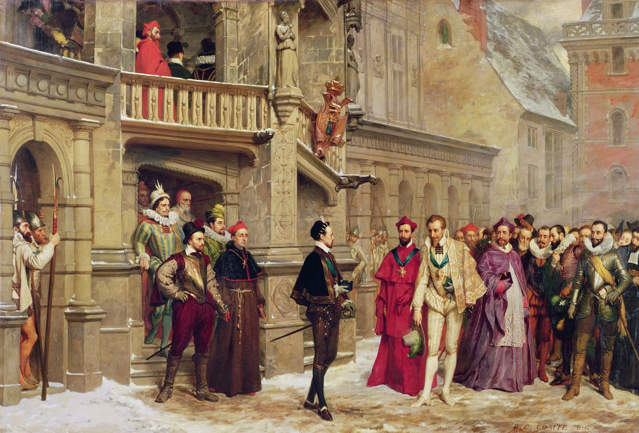 Enrico III e il duca di Guisa, 1855 da Pierre Charles Comte