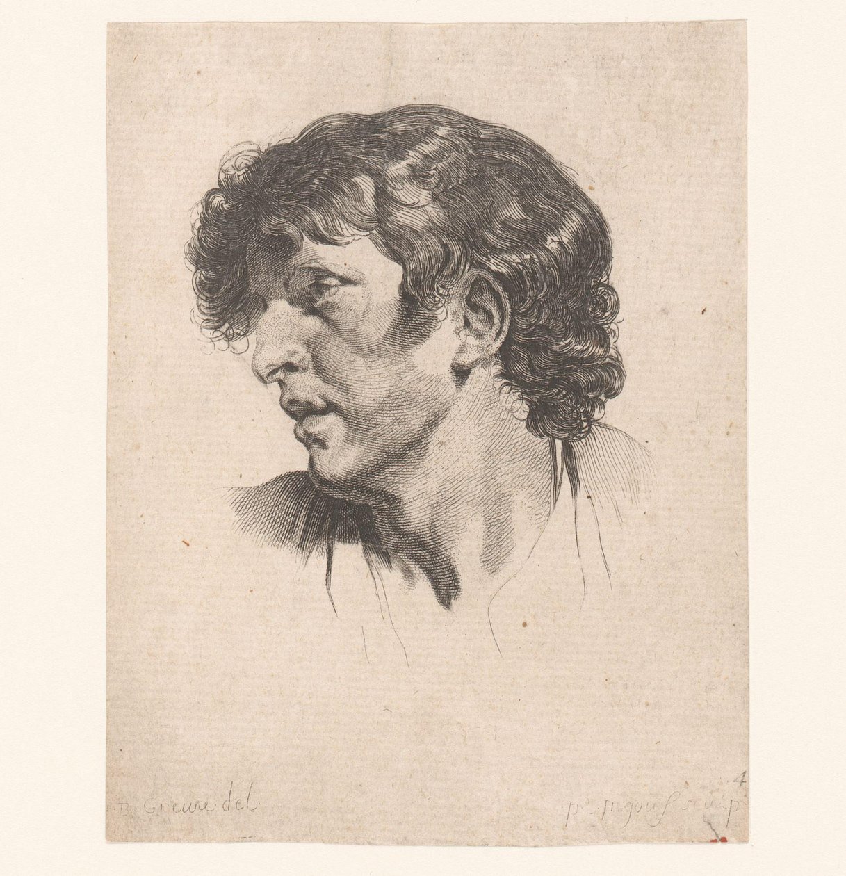 Testa di un giovane, girata a sinistra da Pierre Charles Ingouf