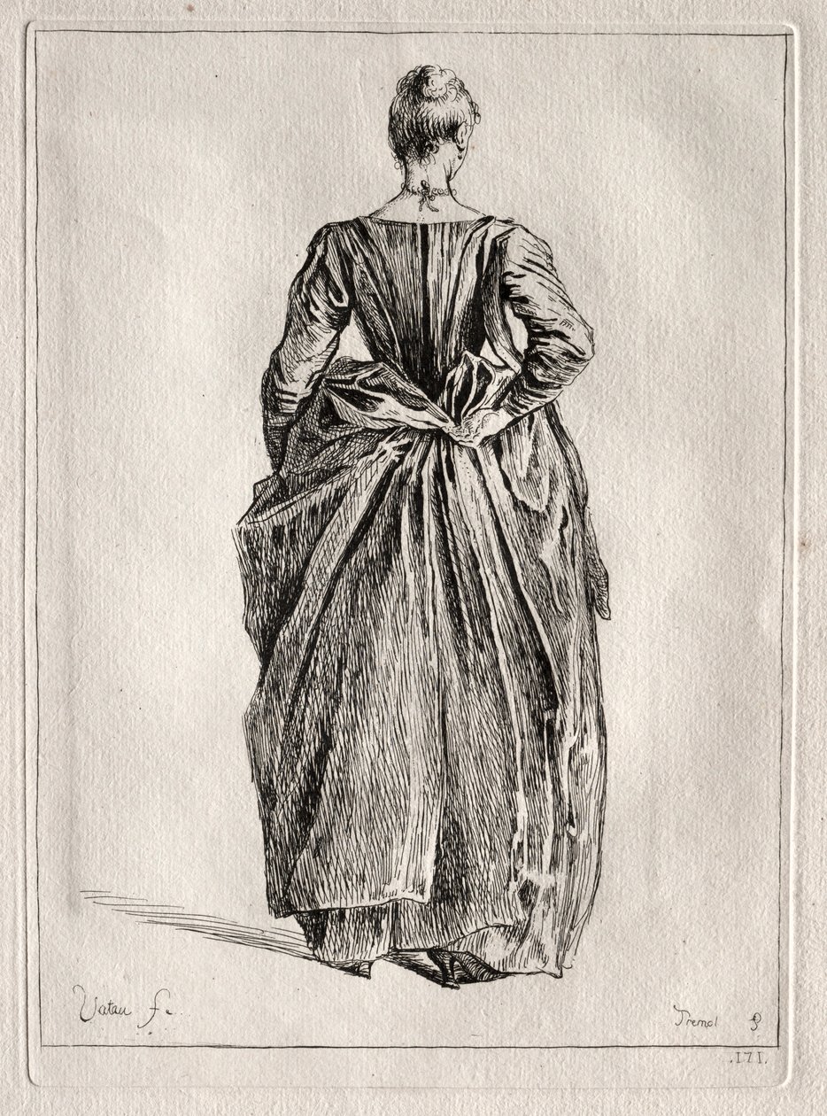 Studio di una donna di spalle da Pierre Charles Trémolière