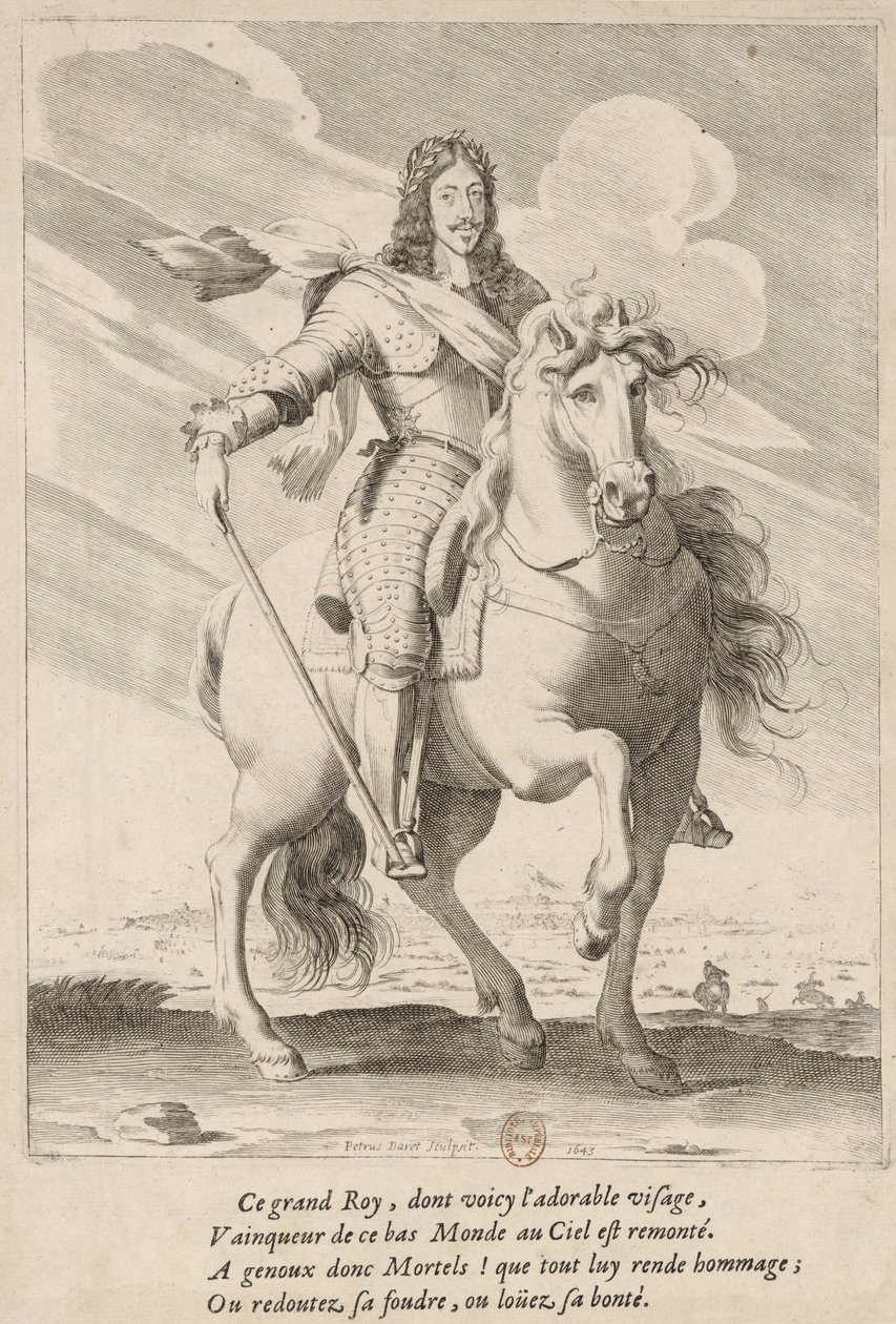 Ritratto equestre di Luigi XIII di Francia da Pierre Daret