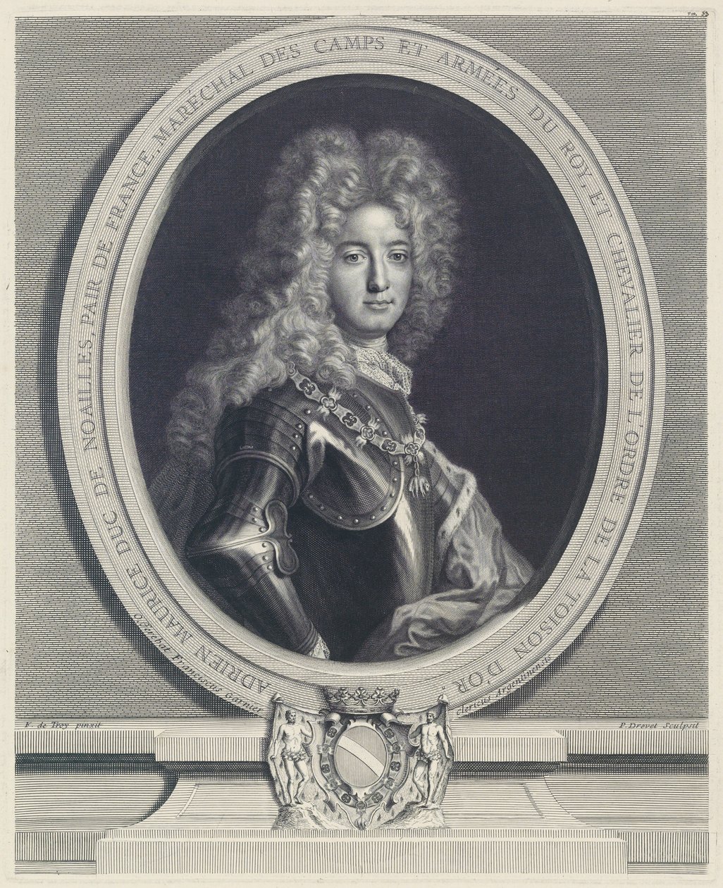 Adrien Maurice, Duca di Noailles da Pierre Drevet