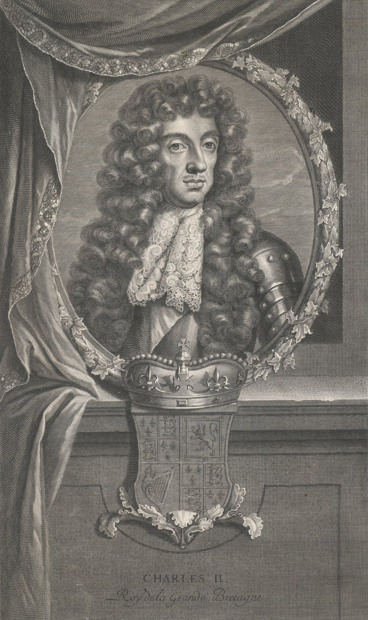 Ritratto di Carlo II da Pierre Drevet