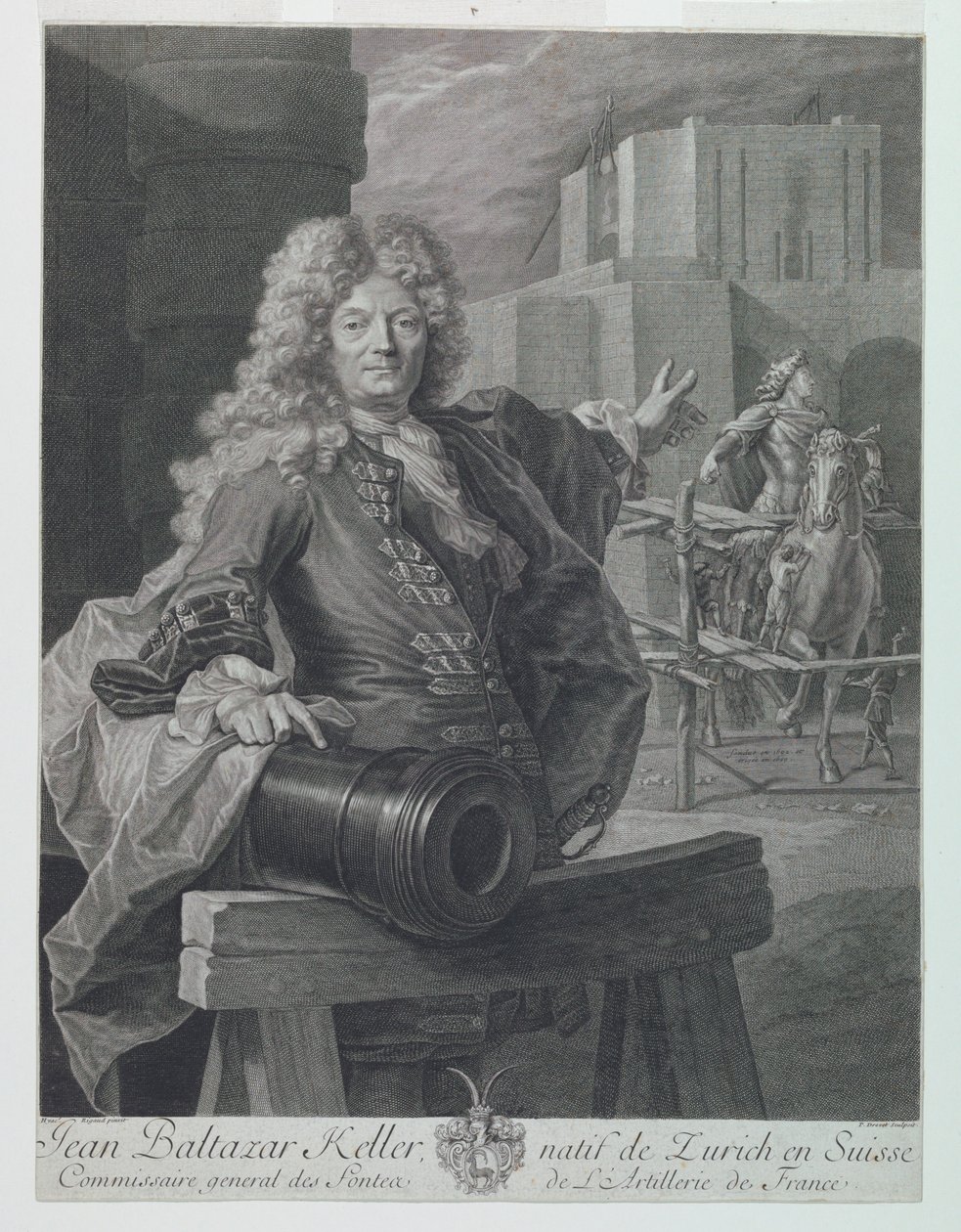 Ritratto di Jean-Balthasar Keller da Pierre Drevet