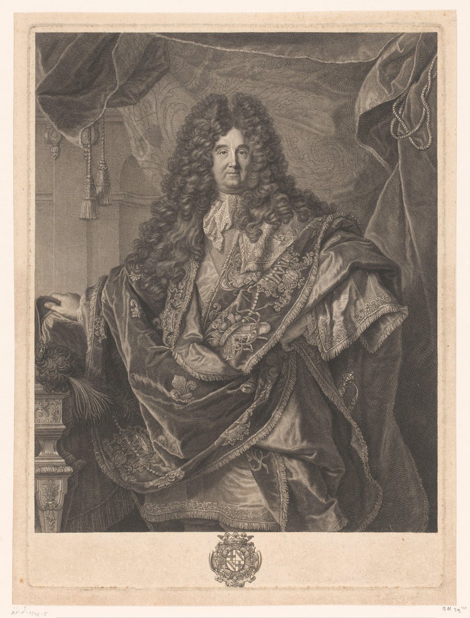 Ritratto di Philippe de Courcillon da Pierre Drevet