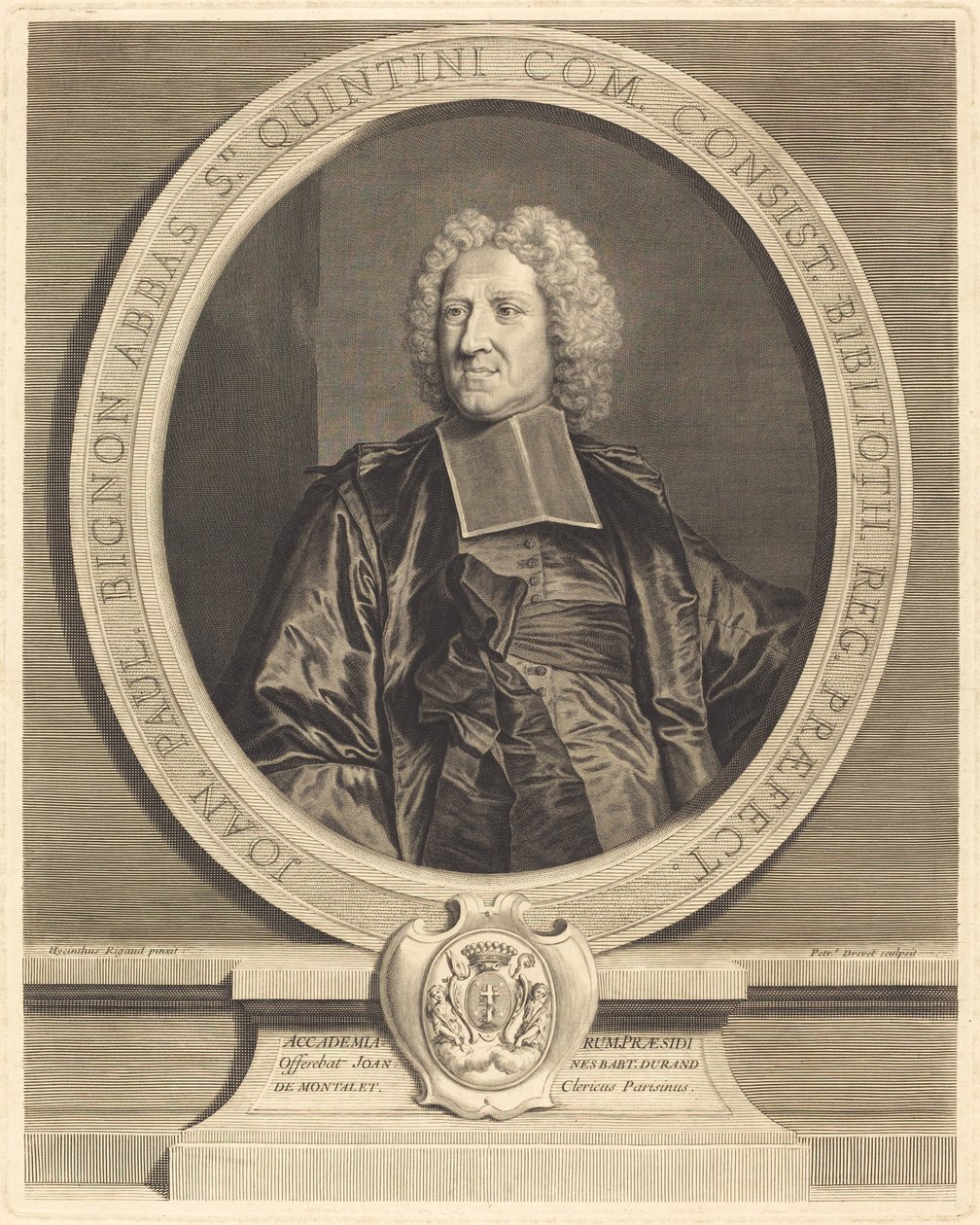 Jean Paul Bignon, Abate di St. Quentin da Pierre Drevet after Hyacinthe Rigaud