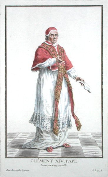 Lorenzo Ganganelli (1705-74) Papa Clemente XIV (1769-74) da 