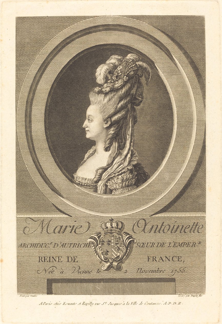 Maria Antonietta da Pierre Dupin II after Carle Van Loo