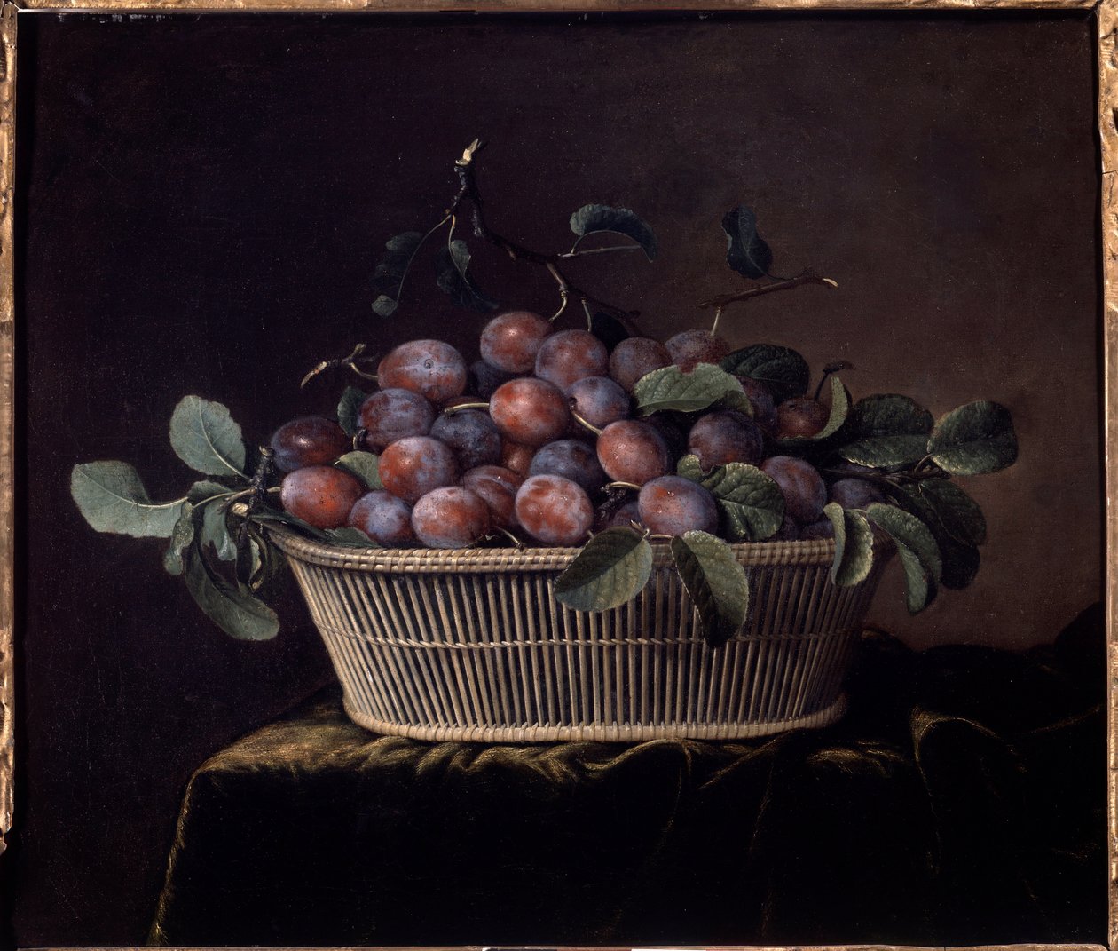 Cesto di prugne da Pierre Dupuis