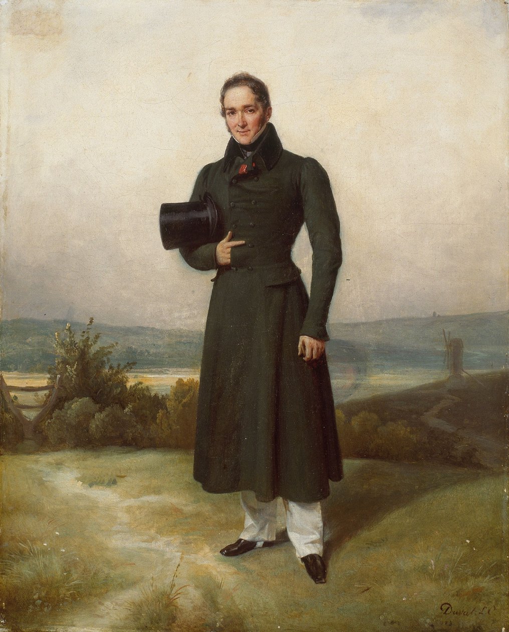 Ritratto di gentiluomo, 1830-35 circa (olio su tela) da Pierre Duval-Lecamus