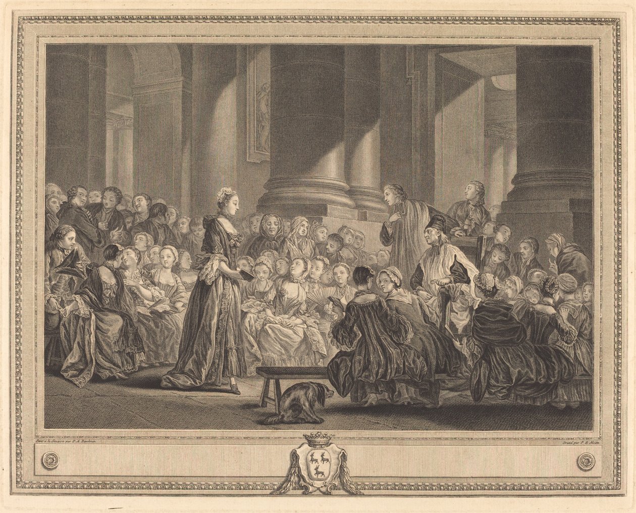 Il catechismo da Pierre Etienne Moitte after Pierre Antoine Baudouin