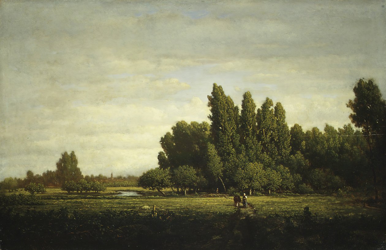 Un Prato Bordato di Alberi da Pierre Etienne Theodore Rousseau