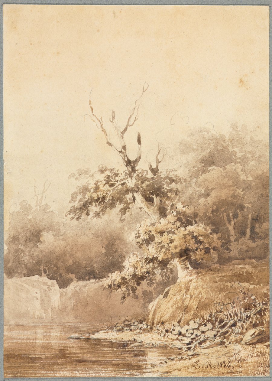 Paesaggio, 1836 da Pierre Etienne Theodore Rousseau