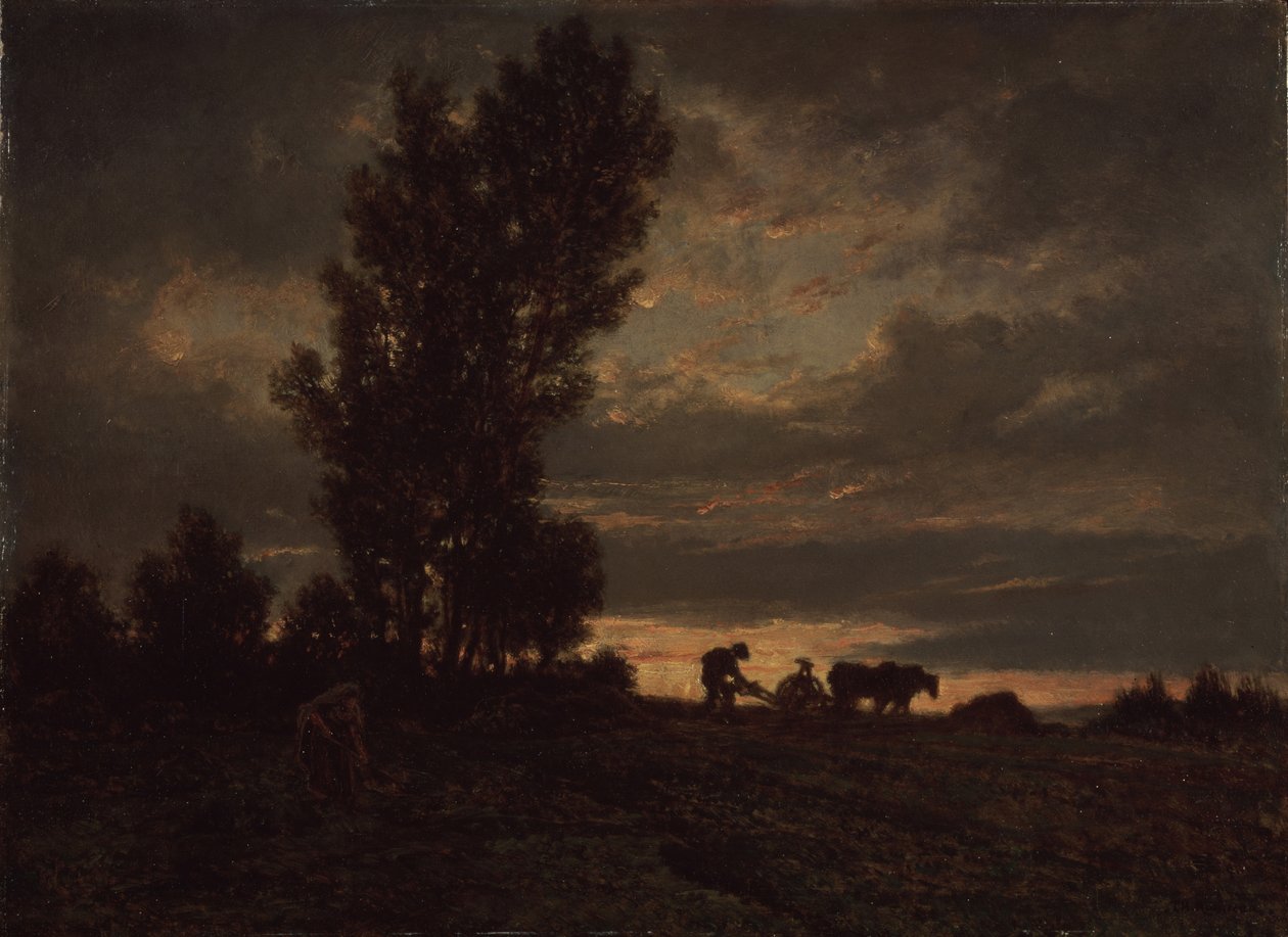 Paesaggio con un aratore da Pierre Etienne Theodore Rousseau