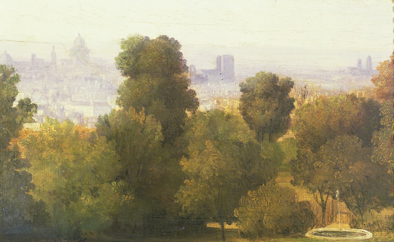 Parigi vista dalle alture di Belleville da Pierre Etienne Theodore Rousseau