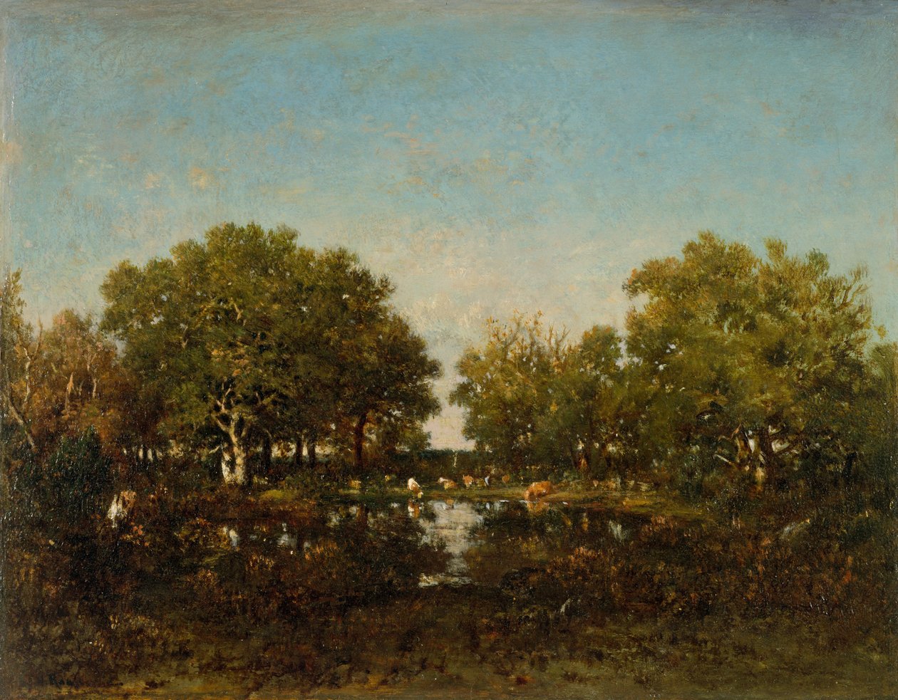 La piscina Memoria della foresta di Chambord, 1839 da Pierre Etienne Theodore Rousseau