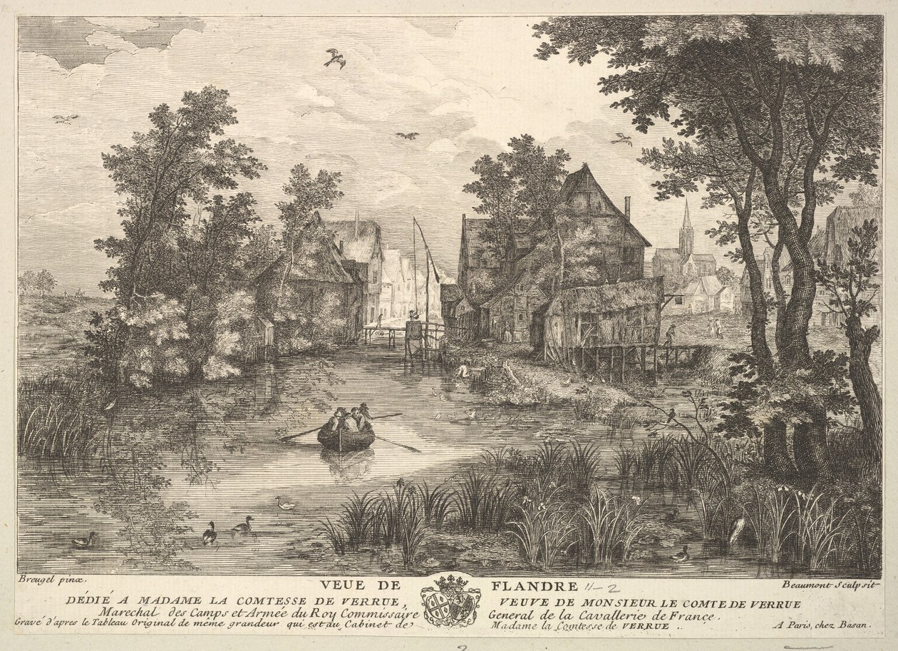 Veduta delle Fiandre Veue de Flandre dopo il dipinto nella collezione di Madame la Comtesse da Pierre Francois Beaumont