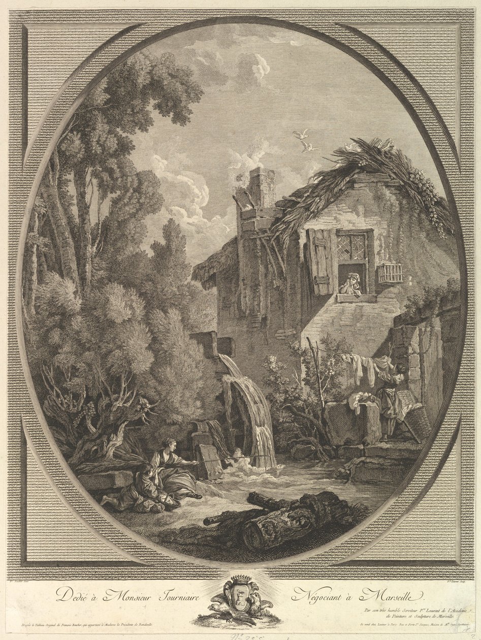 Paesaggio con Mulino a Vento, 18° secolo da Pierre Francois Laurent