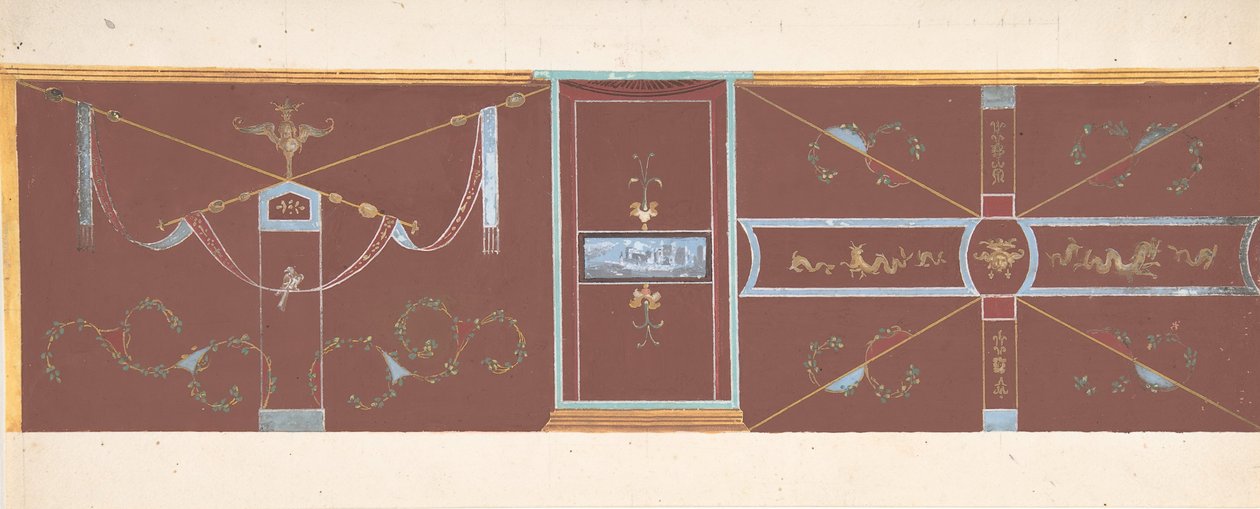 Progetto per Decorazione Murale da Pierre Francois Leonard Fontaine