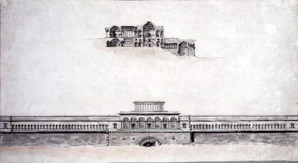 Progetto per un Palazzo Neoclassico da Pierre Francois Leonard Fontaine