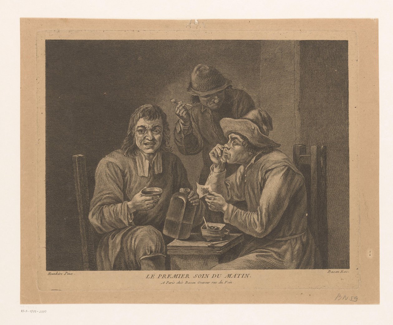 Compagnia che annusa e fuma tabacco da Pierre François Basan
