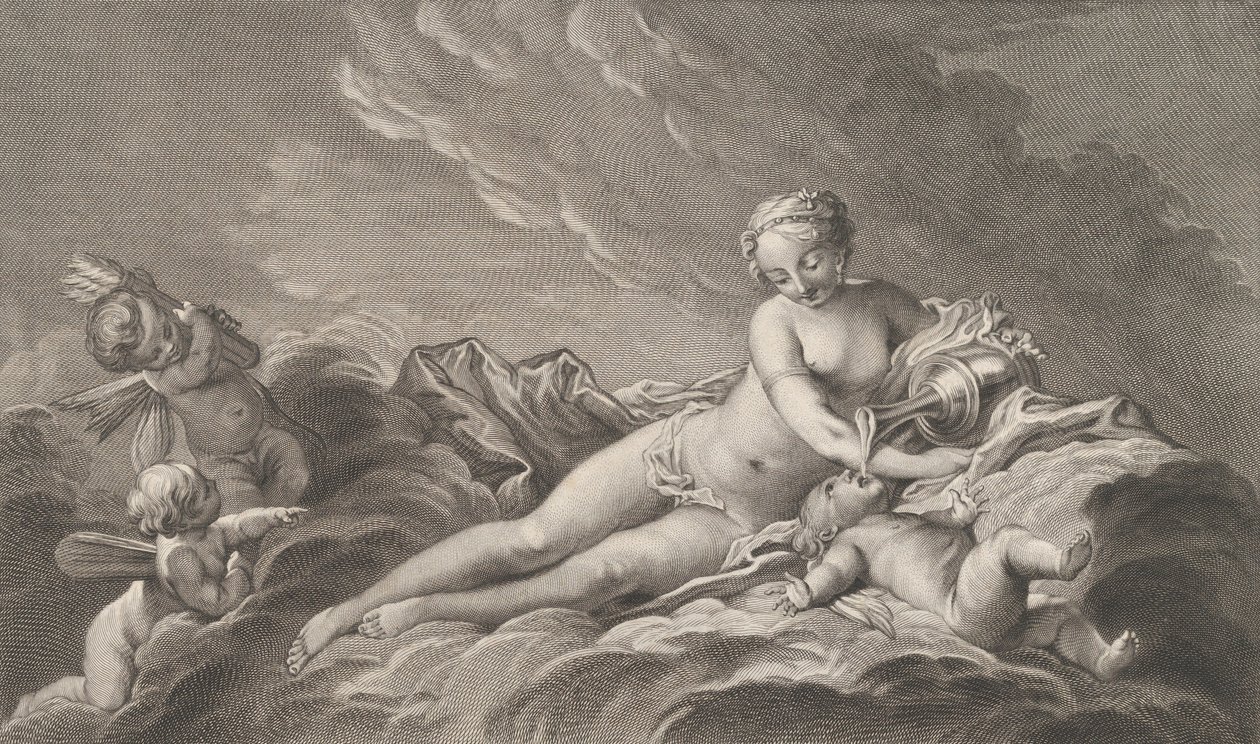 Venere che Dà Nettare a Cupido, XVIII secolo da Pierre François Basan