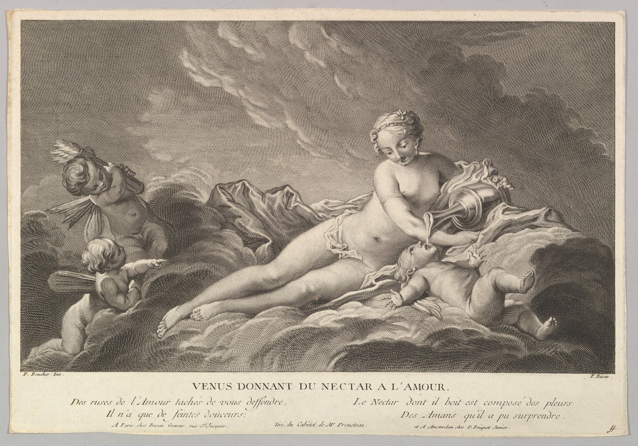 Venere che Dà Nettare a Cupido, 18° secolo da Pierre François Basan