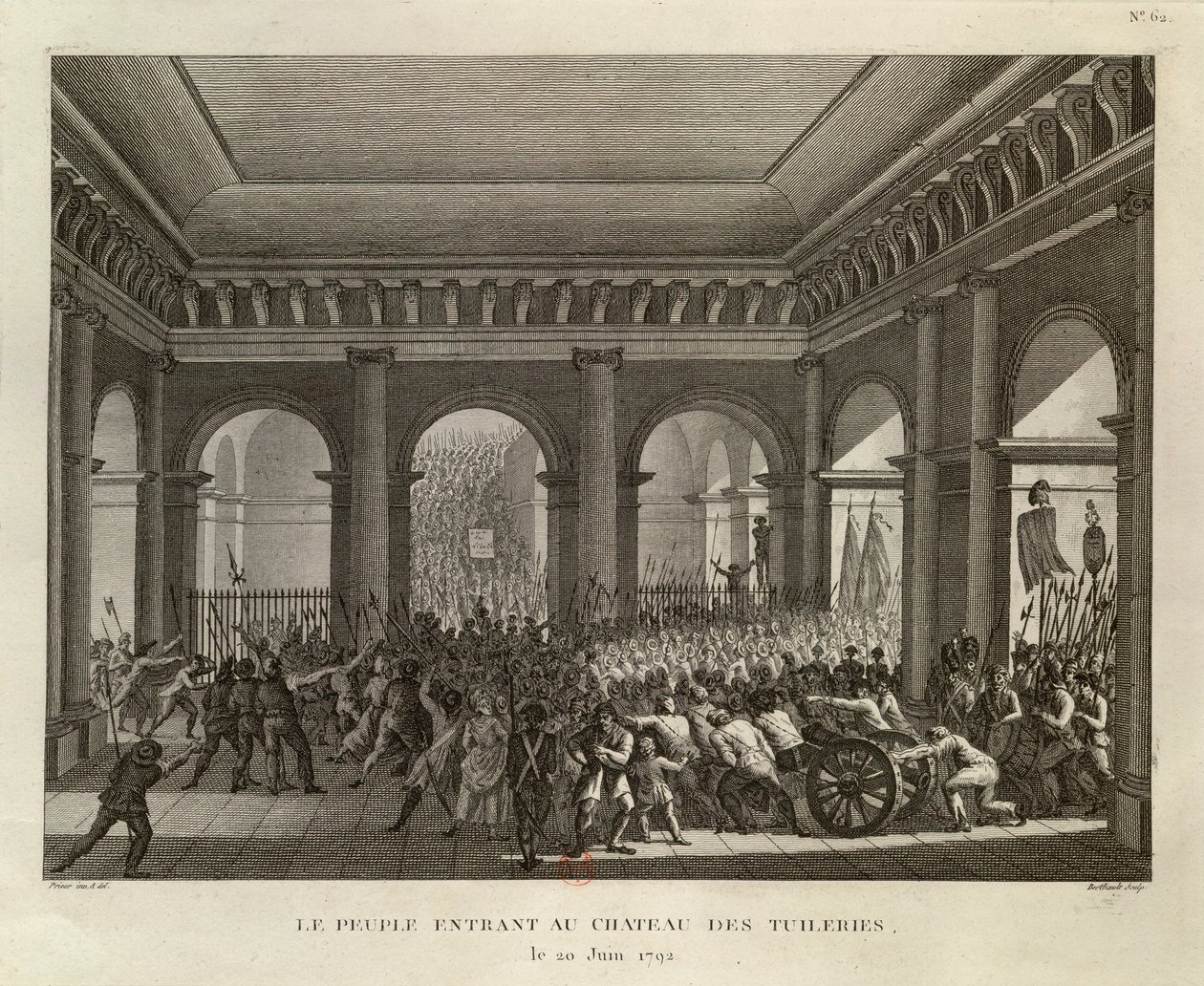 Le persone che entrano nel Palazzo delle Tuileries da Pierre Gabriel Berthault