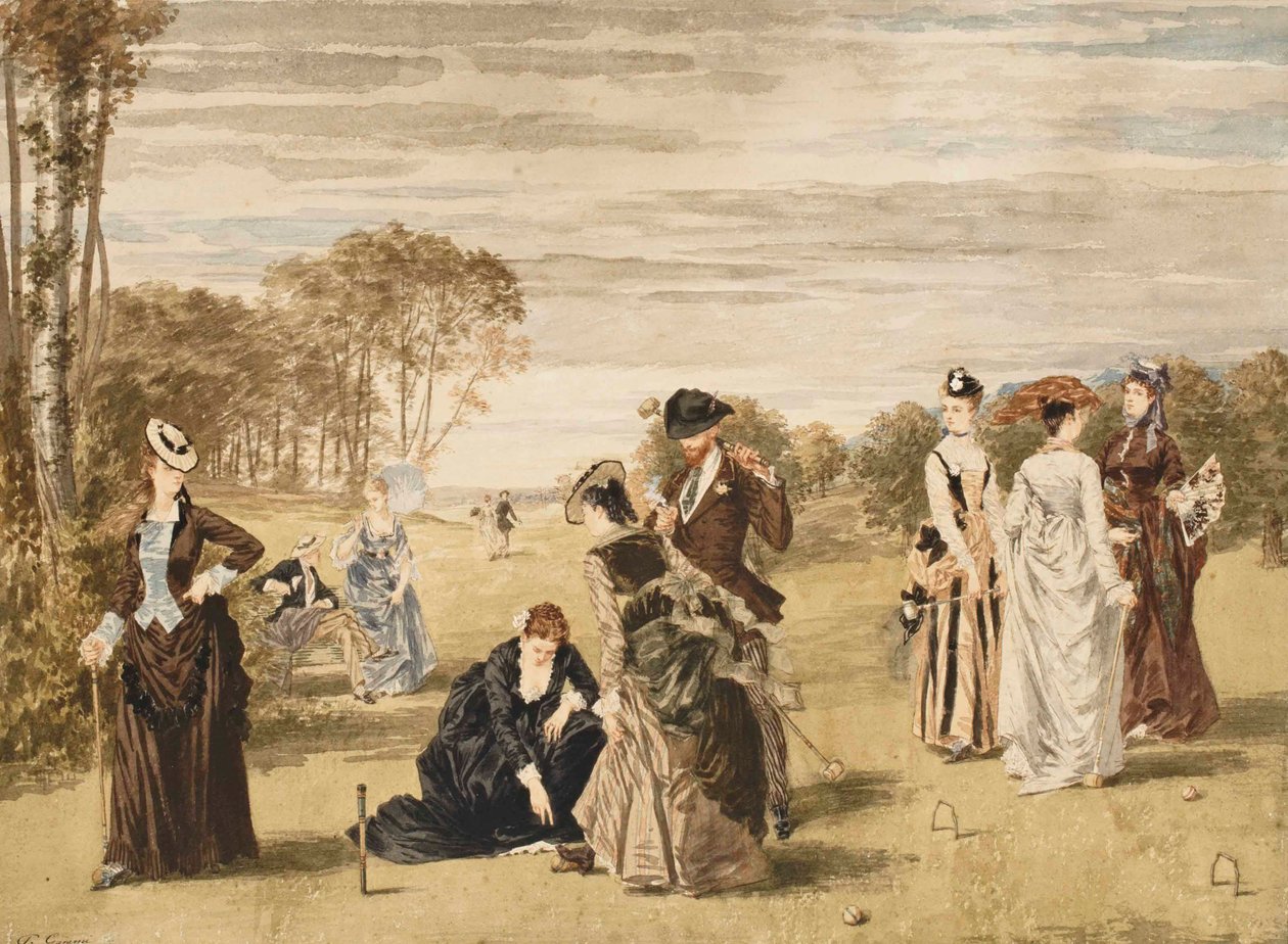 Il gioco del croquet da Pierre Gavarni
