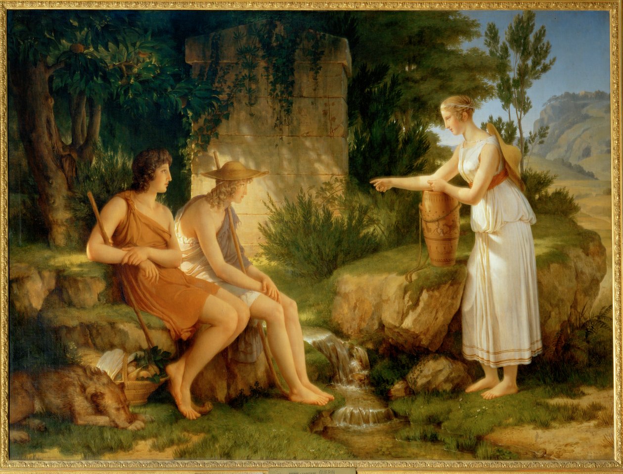 I pastori alla tomba di Amyntas ... da Pierre Guérin