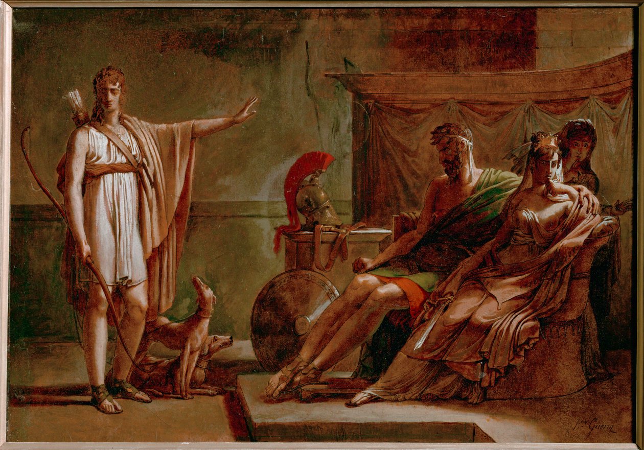 Fedra e Ippolita, disegno ... da Pierre Guérin