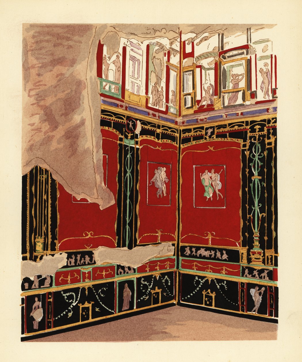 Esedra nella Casa dei Vettii, Pompei da Pierre Gusman