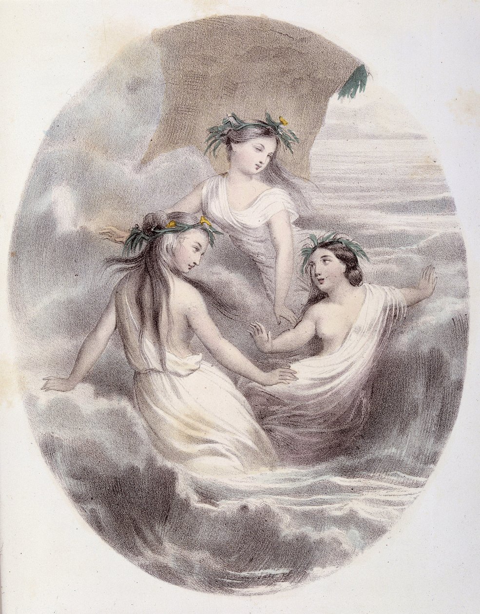 Le Ondine - in Le donne mitologiche, disegni di G. Staal, di Mery e il Conte Foelix, Ed. G. de Gouet da Pierre Gustave Eugene Staal