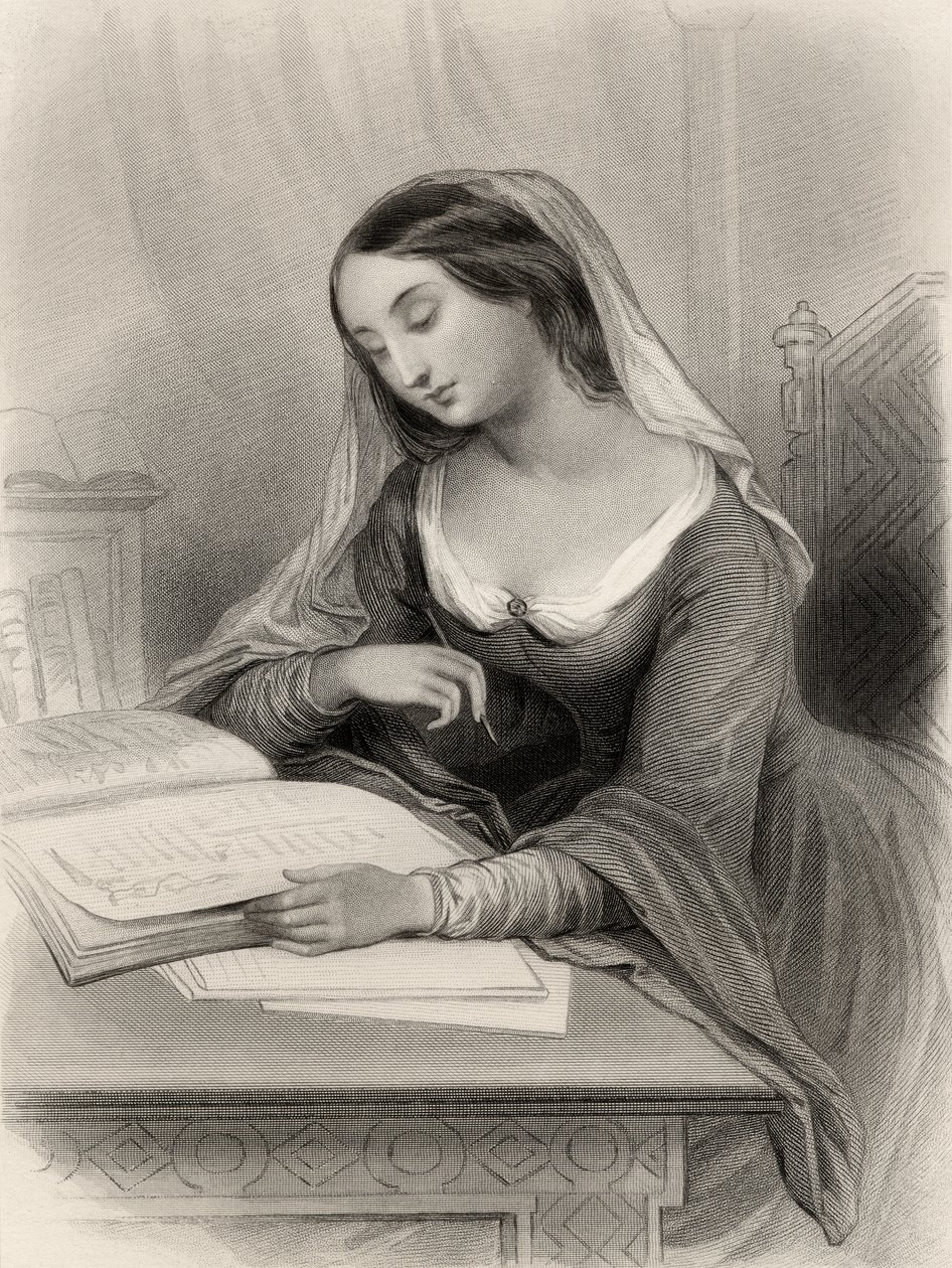 Eloisa (1101-60) illustrazione da 