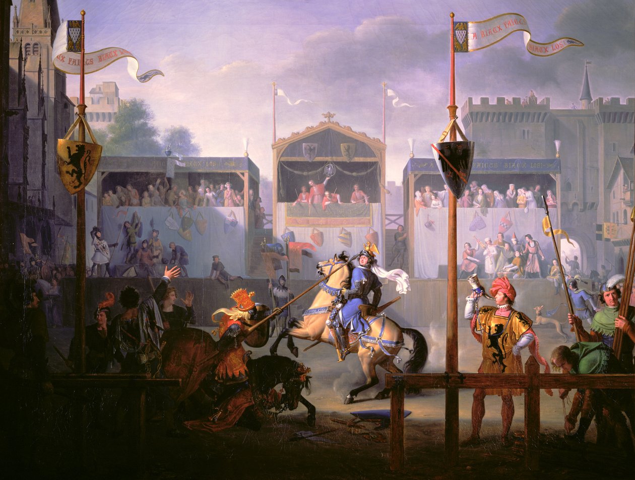 Scena di un torneo nel XIV secolo da Pierre Henri Revoil