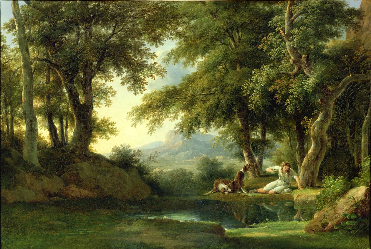 Narciso ammira il suo riflesso da Pierre Henri de Valenciennes