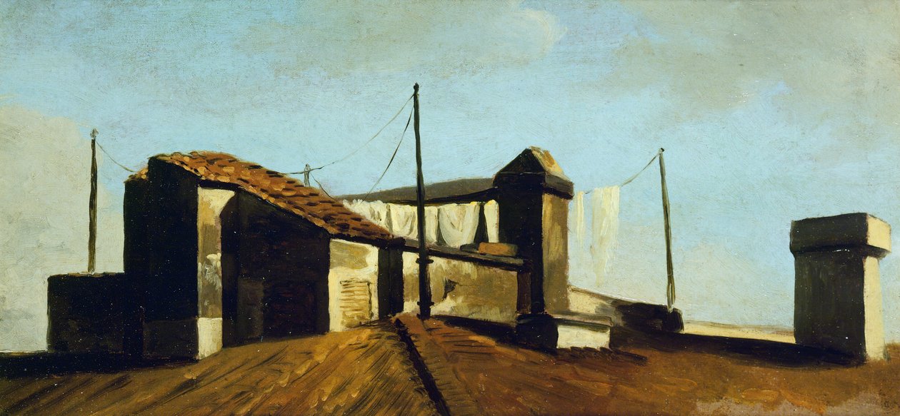 Tetti romani al sole da Pierre Henri de Valenciennes
