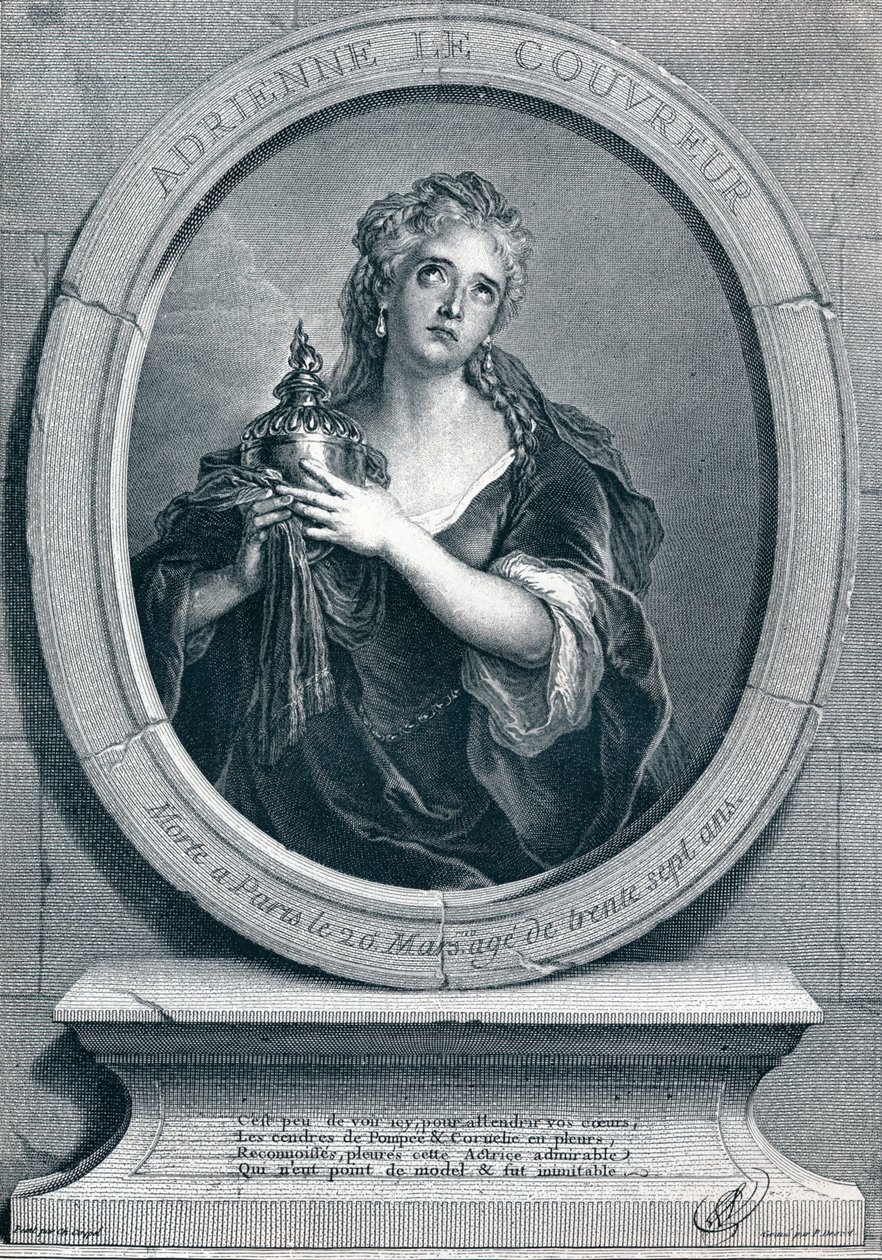 Adrienne Lecouvreur, 1692-1730, come Cornelia, 1903 da Pierre Imbert Drevet