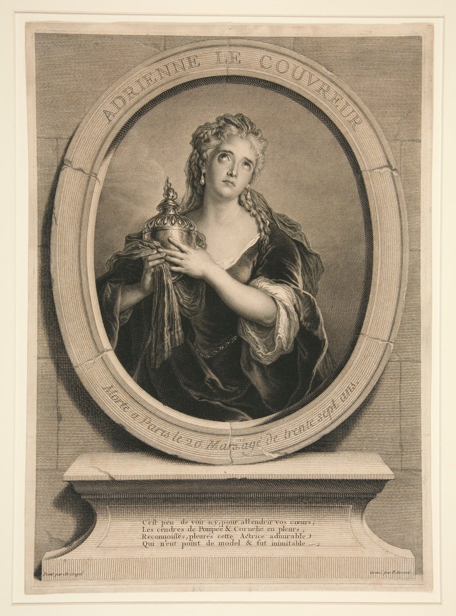 Adrienne le Couvreur da Pierre Imbert Drevet