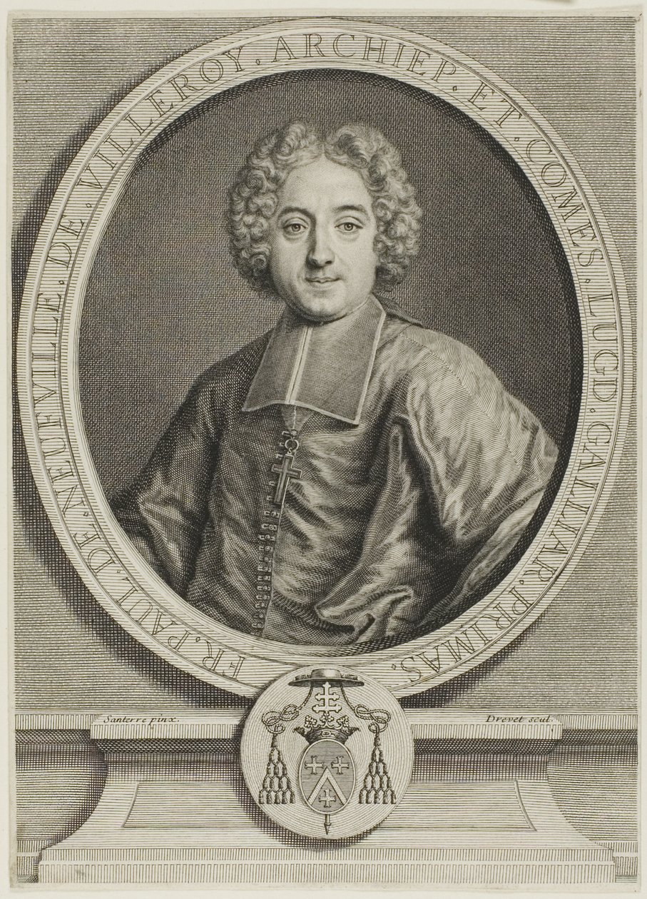 Ritratto di François-Paul de Neufville de Villeroy da Pierre Imbert Drevet