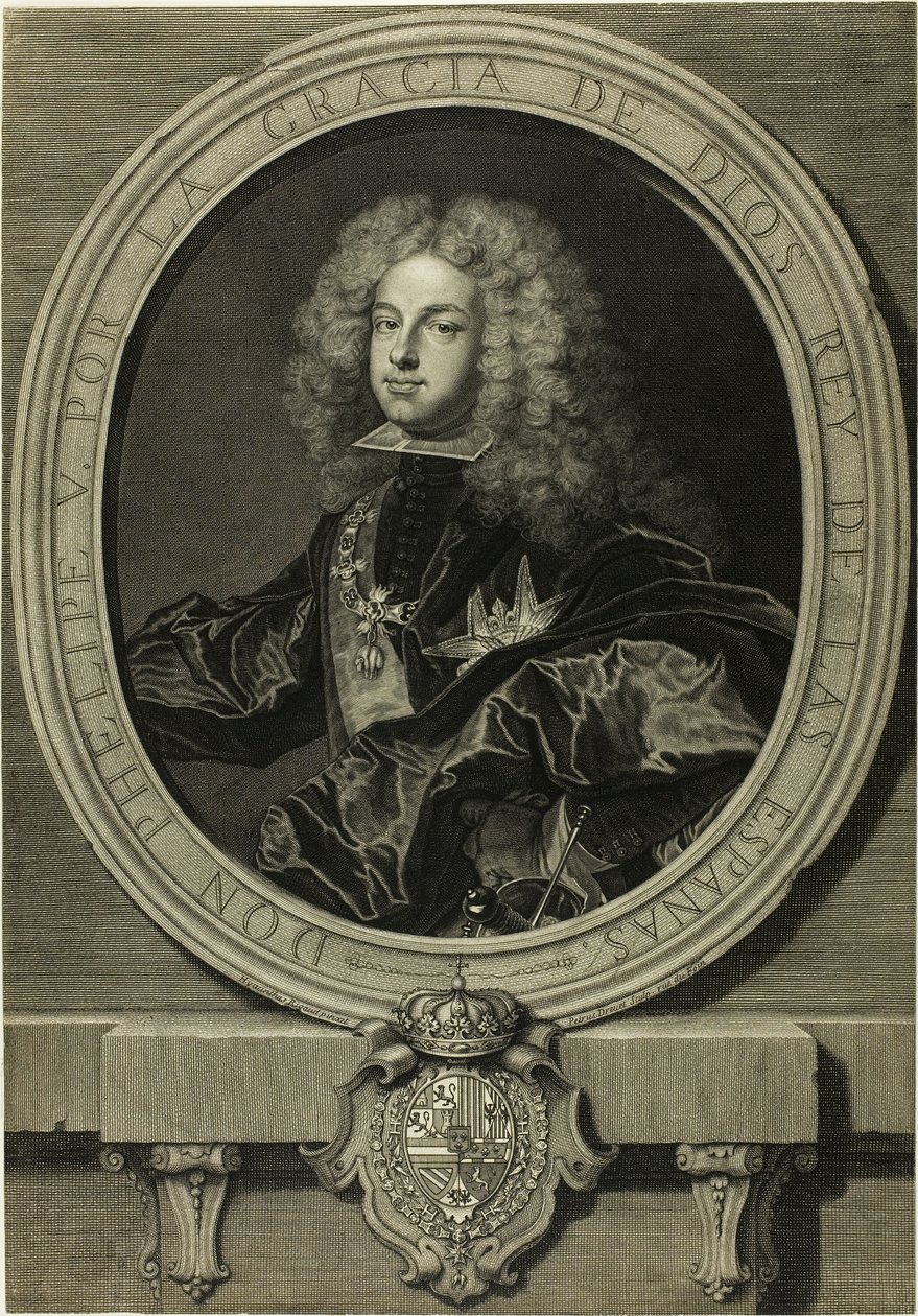 Ritratto di Filippo V, re di Spagna da Pierre Imbert Drevet