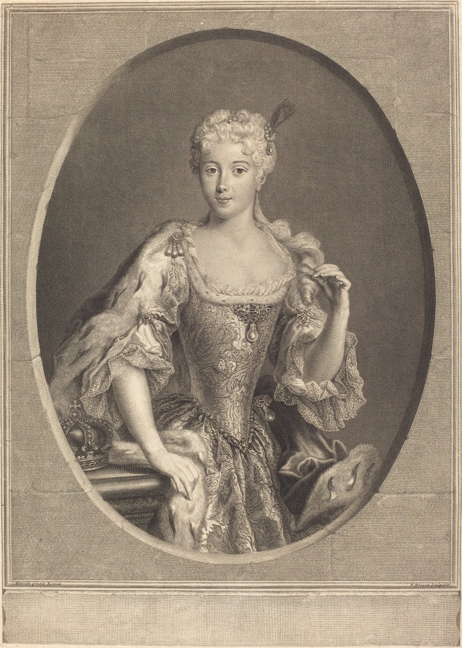 Maria Clementina Sobieska da Pierre Imbert Drevet, after Antonio David