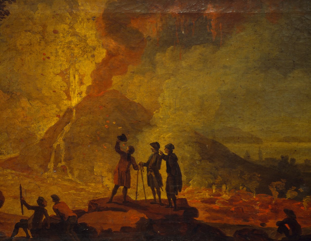 Eruzione del Vesuvio (dettaglio) da Pierre Jacques Volaire