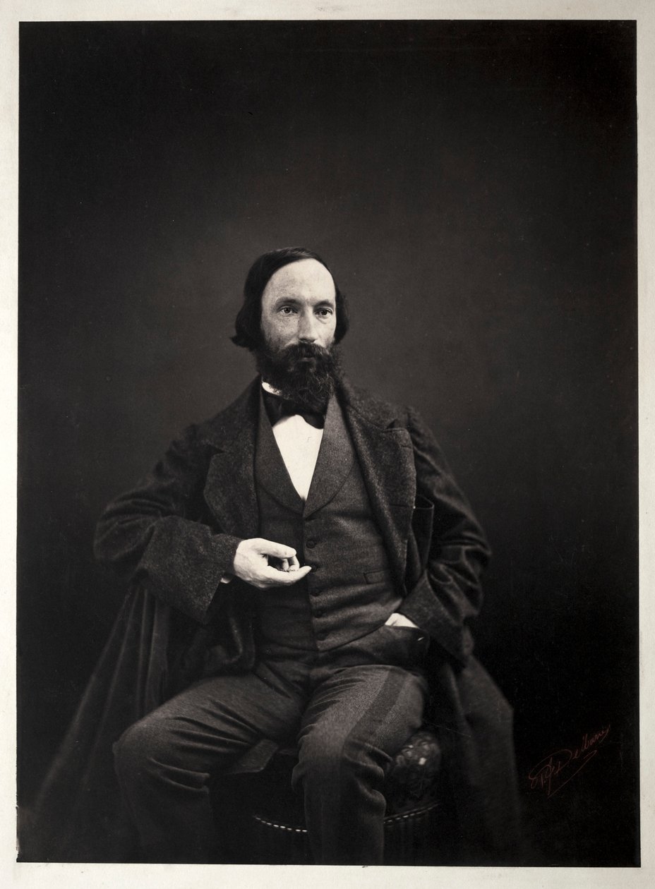 Auguste Vacquerie, c. 1860 da Pierre Jean Delbarre