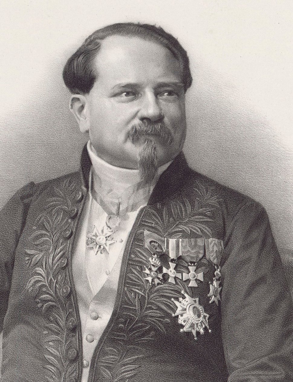 Ritratto del compositore Jean-Georges Kastner 1810-1867, 1866 da Pierre Lanith Petit