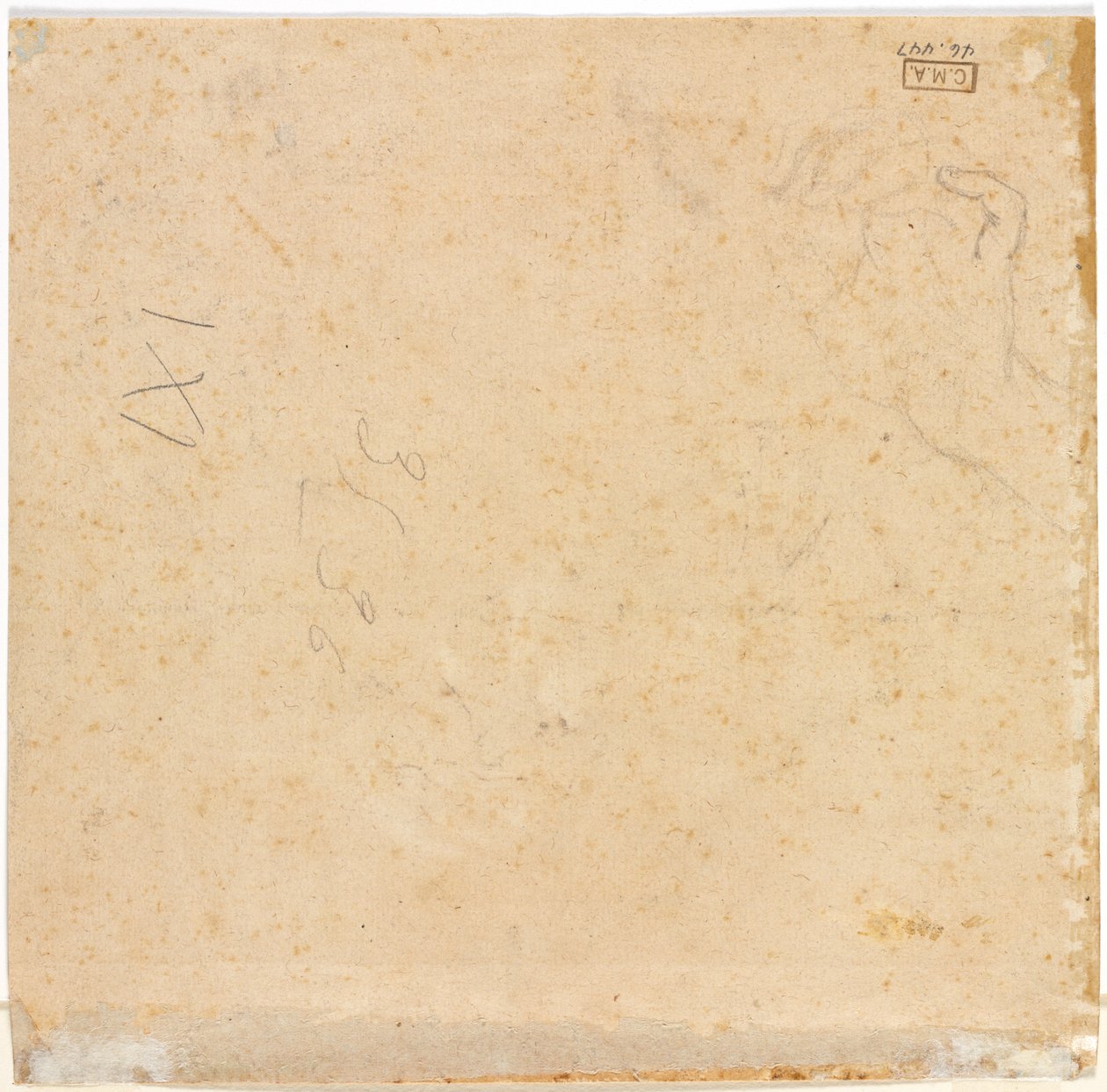 Schizzo di una mano (verso) da Pierre Lenfant