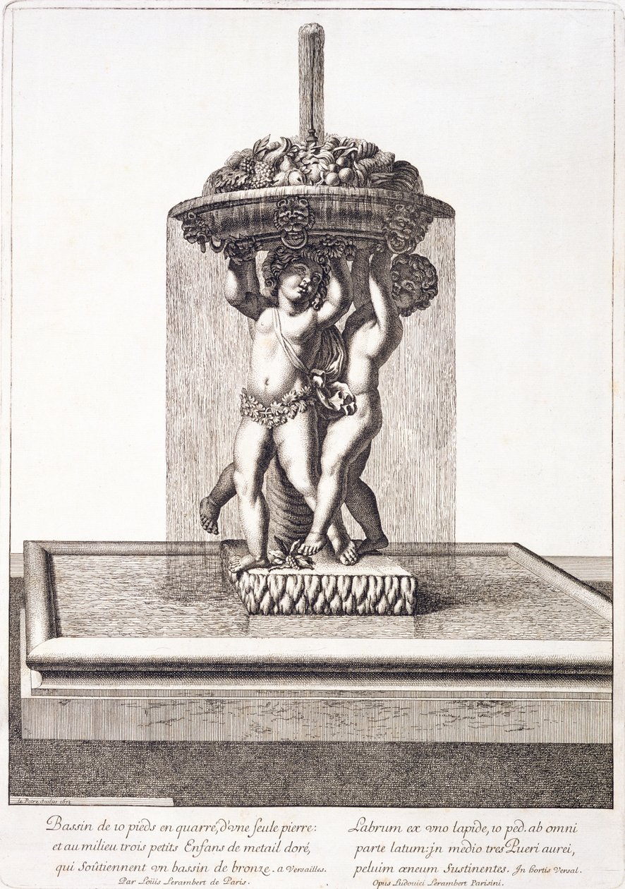 Fontana di Louis Lerambert a Versailles, 1673 da Pierre Lepautre