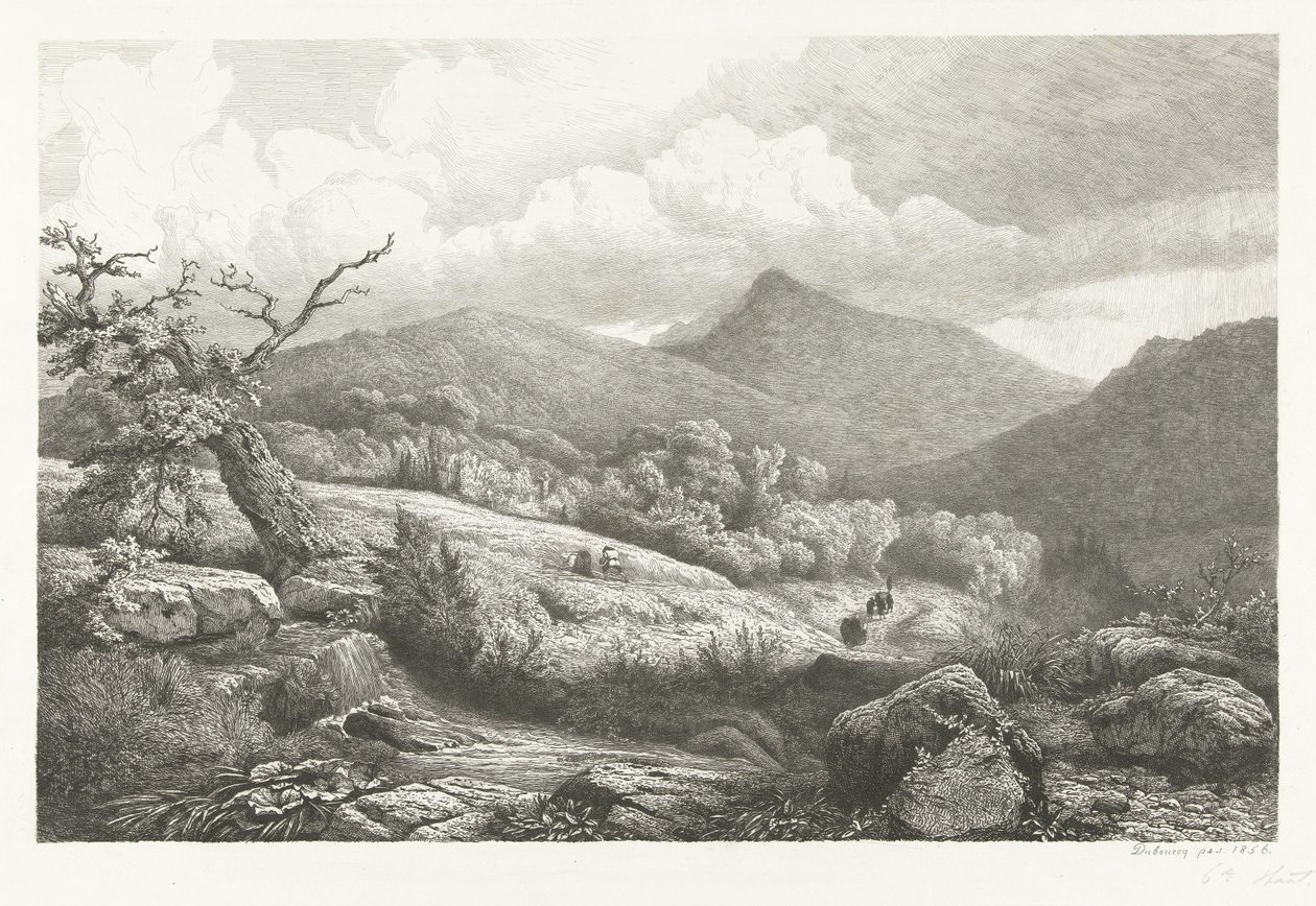 Il cimitero di Baden-Baden da Pierre Louis Dubourcq