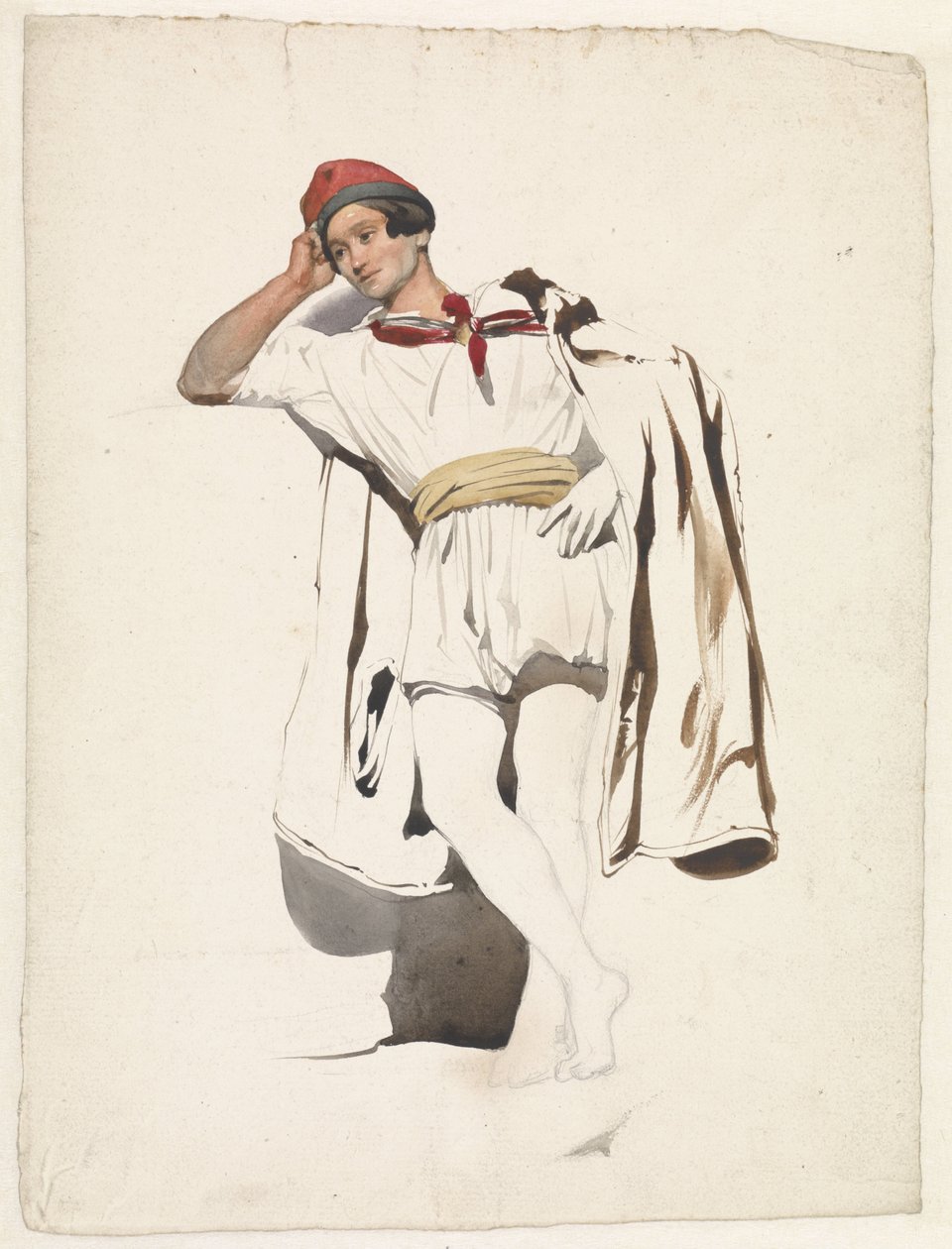 Giovane uomo in piedi da Pierre Louis Dubourcq
