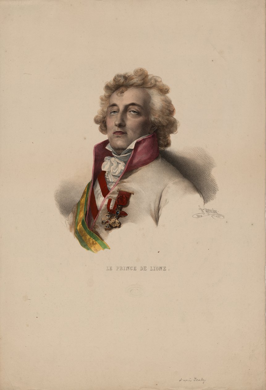 Ritratto di Charles-Joseph, Principe de Ligne 1735-1814 da Pierre Louis Henri Grevedon